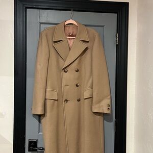 Men's Double-Breasted Tan Coat